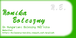 monika boleszny business card